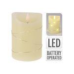 LED Kerze mit LED Lichterkette