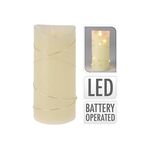 LED Kerze mit LED Lichterkette
