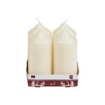 Stumpenkerze 11cm Ø5cm champagner 4 Pack