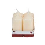 Stumpenkerze 8cm Ø4cm champagner 4 Pack