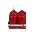 Stumpenkerze 9xØ5cm bordeaux 4 Pack