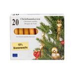 Baumkerze 10% Bienenwachs 10cm Ø1,2cm natur 20 Pack