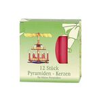Pyramidenkerze 10cm Ø1,7cm rot 12 Pack