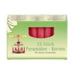 Pyramidenkerze 7cm Ø1,4cm rot 24 Pack