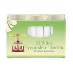 Pyramidenkerze 7cm Ø1,4cm weiß 24 Pack