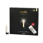 KRINNER Christbaumkerze 'Lumix Superlight' Mini 12er Set, inkl. 12 x AAA Batterien, Fernbedienung mit CR2032 Batterie