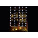 F-H-S LED-Lichtervorhang Stern 40LED kaltweiß IP 44 Außenadapter 1x1,2xm transparent 40