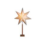 STAR TRADING Standleuchter Stern Karo Maxi 100cm Ø60cm beige