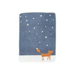 FUSSENEGGER Babydecke KiDs 'Fuchs' unter Sternen grau/rosa