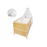 JEDYNAK Komplett-Bett Eule 140x70cm natur