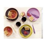 Nattou Esslerngeschirr-Set 4-teilig Schale groß, Ø 19 cm, Schale klein, Ø 13 cm, Becher, Ø 7 cm, H 7 cm, und 1 weicher Löffel