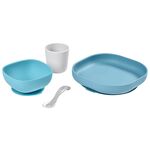 BEABA Geschirrset 4-teilig 1 Teller, 1 Schüssel, 1 Glas, 1 Löffel