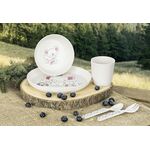 reer Growing Kindergeschirr-Set 'LovelyFriends' 1 Teller, 1 Schale, 1 Becher, 1 Löffel, 1 Gabel