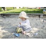 DANTOY Grean Bean Sandspielzeug-Set 4-teilig 1 Eimer, Schaufel, Harke und 1 Förmchen