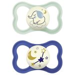 MAM Schnuller Air Night Silikon 'Elefant / Sterne' 2er Set 2er Set