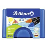 PELIKAN Wachsmalst.8erBox blau vermalb 8er Etui