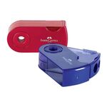 Faber Castell Doppelspitzdose m. SH rot/blau