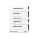 DURABLE Register mit farbigen Taben mit Indexblatt Versicherungen 10-tlg.