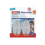 TESA Powerstrips large oval chrom 2er Pack