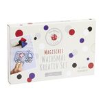 Wachsmal Kreativ-Set 'Fahrzeuge' 10-teilig 4 Wachsmaldreiecke | 1 Metallic Wachsmaldreieck | 5 Papierschablonen