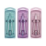 Faber Castell Schnellverstellzirkel 'Factory Sparkle' 3-fach sortiert 1 Schnellverstellzirkel inklusive Dose mit Ersatzteilen und Minen