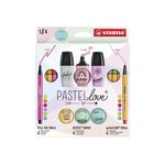 STABILO 'Pastellove' Set 18-teilig 18er Set | 6 x Pen 68, 6 x Pint 88 und 6 x Textmarker Boss