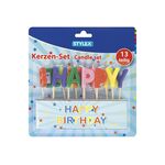 Kerzen Happy Birthday 13 tlg. 13-teilig