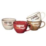RITZENHOFF & BREKER Cafe au lat Becher 'Coffee talk' 4fach sortiert