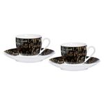 RITZENHOFF & BREKER Espresso 'Aromatico' 4er Satz 2x Espressotassen, 2x Espressountere