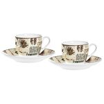 RITZENHOFF & BREKER Espresso 'Crema' 4er Satz 2x Espressotassen, 2x Espressountere