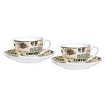 RITZENHOFF & BREKER Cappuccino 'Crema' 4er Satz 2x Cappuccinotassen, 2x Cappuccinountere