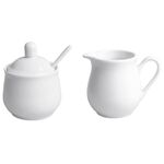 Zucker- / Milchset 3-teilig 1 Zuckerdose, 1 Milchkanne, 1 Löffel