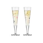 RC RITZENHOFF CRISTAL Champagnerglas 'Goldnacht' 2er Set 2 x Champagnerglas