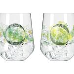 RC RITZENHOFF CRISTAL Gintumbler 'Botanic Lights' #1, #2 2er Set 2 x Gintumbler