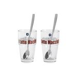LEONARDO Latte Macchiato Glas Set, 4-teilg, 2 x Becher und 2 x Löffel