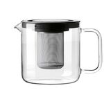 BOHEMIA CRISTAL Teekanne mit Metallsieb und Kunststoffdeckel 1,3 l