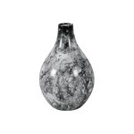Vase Marble Ø 18 cm, H 25 cm schwarz marmorisiert