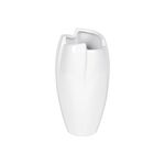 Vase Keramik 8x8x17cm weiß glasiert