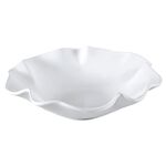 Obstschale Keramik 11cm Ø39cm weiß