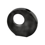 Vase mit Loch Keramik 38x36cm schwarz
