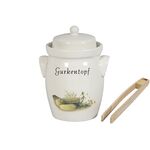 Gurkentopf 3,5 l mit Holzzange und Rezept