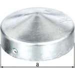 Pfostenkappe D.80mm rd.flache Form TZN GAH - VPE: 10