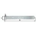 Ladenband B.60mm L.1200x60mm S.8mm STA TZN D.20mm rd GAH