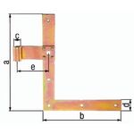 Fensterl.-Winkelb.L.250x200mm B.30mm S.3mm STA galv.gelb verz.L ger.GAH