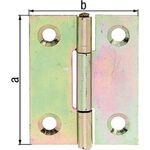 Scharnier H.63mm B.43mm S.1,25mm STA galv.gelb verz.halbbreit GAH - VPE: 20