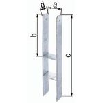 H-Pfostenträger ETA-10/0210 71x300x600x60mm STA roh TZN GAH