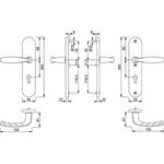 Schutzgarnitur NY 1810H/3331/3410 Alu.F1 72mm 36-46mm HOPPE