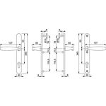 Profil-Garnitur NY 1810/3346 Alu.F9016 PZ f.TS 57-62mm HOPPE