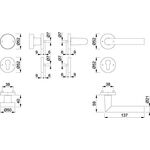 Rosettengrt.Ams.58/42KV/42KVS/1400 Alu.F1 rd.PZ DIN L/R fl.D/K HOPPE