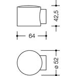 Bodentürpuffer 615B 92 D.52mm H.42,5mm Ku.92 grau ma Dübelmontage HEWI